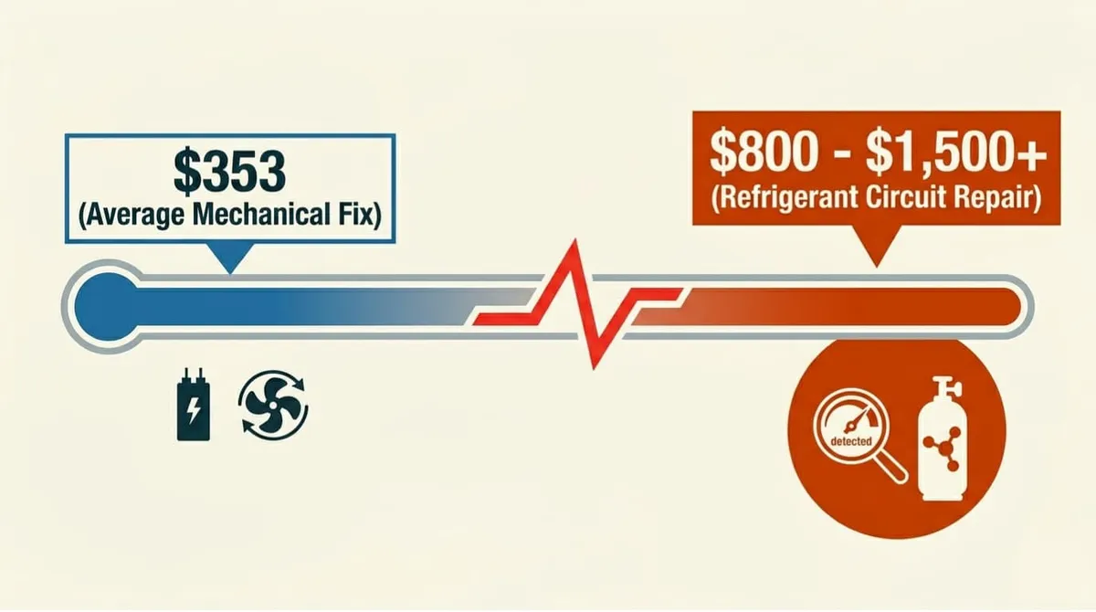 Average AC repair cost of $353 in the Tampa, Florida market