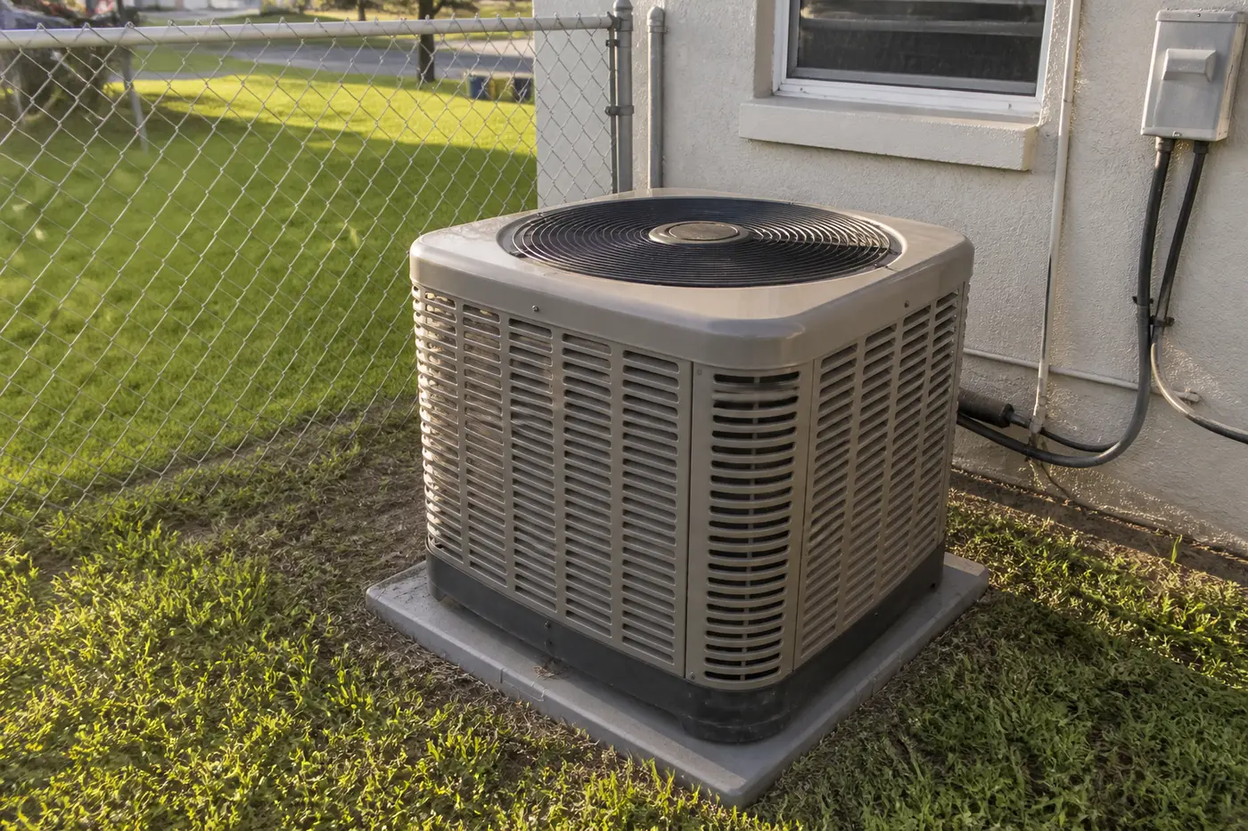 Rheem outdoor condenser installed for a Florida SEER2 system